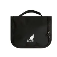 在飛比找蝦皮購物優惠-英國 KANGOL 小袋鼠LOGO旅行盥洗包(黑）