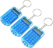 BESPORTBLE 3 Pcs Cute Keychain Calculator Transparent Portable Student Supplies Cartoon Design for School Office and Daily Use Easy to Math Tool