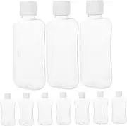 Healeved 10pcs Refillable Cosmetic Dispenser Bottles Travel Shampoo Containers Toiletries Storage for Body Wash Lightweight Compact Design Leak for Go