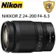 【Nikon 尼康】NIKKOR Z 24-200mm F4-6.3 VR 彩盒(平行輸入)