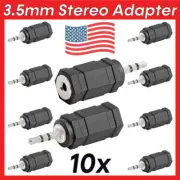 10 Pack 3.5mm Plug to 2.5mm Jack Stereo Adapter 1/8in to 3/32in Audio Converter