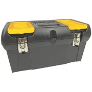 Stanley 2000 Tool Box 10.14 x 19 D x 9.55 H, 4.7 gal, Plastic, Black
