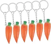 Toddmomy 6pcs Artificial Carrots Keychain Cute Decorative Carrot Charm for Handbags Party Decorations and Creative Photography Props for Easter and Quirky Accessories