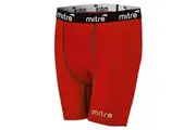 Mitre Neutron Compression Shorts Size MY 8-10y Kids Unisex Sports Tights Scarlet
