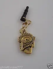 day of the dead skeleton guitar cell phone or fit Ipad charm ear cap dust plug