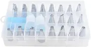 Fenteer 24x Russian Piping Tips Set Pastry Socket Cake Nozzles Icing Piping Nozzles Stainless Steel for Baking, Style A