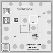 Creative Grids Curvy Log Cabin Trim Tool 8” Finish Sewing Quilting Ruler CGRJAW5