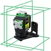 Firecore Laser Level 360 Self Leveling, 4 x 360° Green Line Laser with Brig