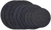 EnthuLove 9 Pack Plant Coaster Mat Saucer Reversible Absorbent,Durable Plant Tray Flower Pot Saucers for Indoors and Outdoor,8/10/12 Inch,3 Pcs of Each Size (Grey)… (8'' 10''12''(Set of 9))