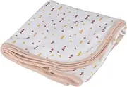 BEBE DOUCEUR 100% Cotton Blanket with Forest Motifs, Multi-Colour, 75 x 75 cm, Magic Forest Collection