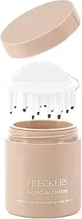 Fake Freckles Stamp Air Cushion, Magic Liquid Freckle Pen, Waterproof Long Lasting/Quick Dry Small Sopt Freckle Pen, Faux Freckles Cushion for Natural Sunkissed Makeup (Chocolate)