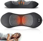 3 in 1 Electric Lumbar Support Pillow with Adjustable Height for Bed and Chair,Back Massager with Heat,Memory Foam Back Support Pillow for Lower Back Pain Relief,Waist Wedge Bolster for Car, Sofa