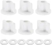 ECSiNG 6 Set Toilet Seat Back Nut Washer Kit M6 Thread Toilet Seat Bottom Fixing Replacement Toilet Hardware Replacement for Top Mount Toilet Seat Hinges