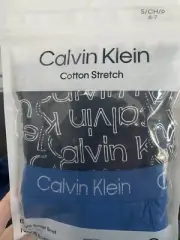 New CALVIN KLEIN Boys 2 Pack Cotton Stretch Boxer Briefs S 6-7 NIP Free Shipping
