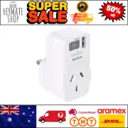 AUS to UK Ireland Plug Adapter, Type G with 1 Outlet & 3 USB (2 USB-C), Travel