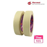 在飛比找momo購物網優惠-【HarVest】美紋膠帶 25mm*40M-12入(和紙膠