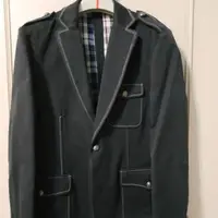 在飛比找蝦皮購物優惠-日本品牌COMME CA ISM黑色復古修身型西裝外套