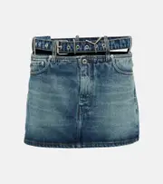 [Y/Project] Y/Project Y Belt denim miniskirt AU 10 blue