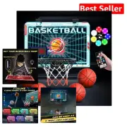 Interactive Indoor Basketball Set with Color-Changing LEDs & Digital Scoreboard