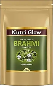 Nutri Glow | Brahmi Powder | 8.81 Oz (250 g) | Bacopa Monnieri | Superfood Supplement |Vegan | Ayurveda | Non GMO Supplements for Brain & Memory | Resealable Air Tight Pouch