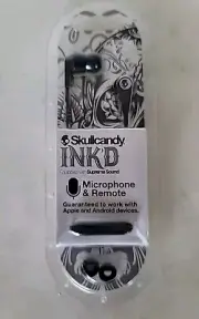 Skullcandy Inkd Microphone & Remote White & Black Wired Earbuds NEW!
