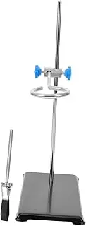 Hohopeti Large Chemistry Laboratory Stand Flask Clamp Funnel Stand Test Tube Clamp Lab Metalware Support