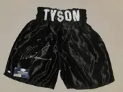 MIKE TYSON Hand Signed TRUNKS / SHORTS + Online Authentics COA "BUY GENUINE'