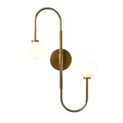 Handmade Double Light Globe Sputnik Brass Sconce Wall Lamp Beside Wall Lamp