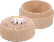 Abaodam Box Keepsake Tooth Holder Wooden Tooth Box Sturdy Decorative Organizer for Childhood Memories Present for Boys