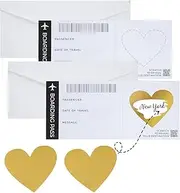 2PCS Scratch Card Reveal Holiday Surprise Travel Boarding Pass Travel Ticket Scratch-off Cards with Envelopes, Personalised Scratch Card Where We Are Going On Holiday Surprise Reveal (Black Gold)