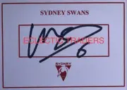 Logan McDonald SIGNED Sydney Swans Card. AFL Football. Papley Heeney Gulden.