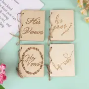 2PCS Wedding Vow Books Wedding Vow Notebook Creative Sturdy Kraft Paper Handb CR