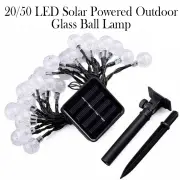 20/50 LED Solar Powered Outdoor Glass Ball Lamp - 50 LED