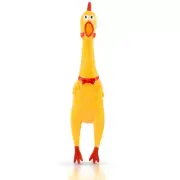 Fun Pet Dog Shrilling Rubber Chicken Chew Sound Squeeze Screaming Toy 12 Inch