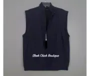 NWT $89 GREG NORMAN1/2 Zip Men's Navy Blue Vest-Mesh Lining-Size.Medium