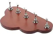 OHPHCALL Manicure Practice Base Fake Nails False Nails Nail Tip Stand Press on Nail Display Fake Nail Holder Nail Practice Stand Nail Display Rack Artificial Nail Stand Wooden Brown