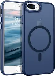 BENTOBEN Case for iPhone 8 Plus, iPhone 7 Plus Case Skin-Friendly Touch Slim Shockproof iPhone 7/8 Plus Case Supports Magnetic Wireless Charging Protective Case for iPhone 7/8 Plus 5.5 inch, Deep Blue