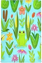 RPLIFE Cute Green Frog Flowers Dish Cloth Set, 28x18 Absorbent Quick Dry Dish Towel