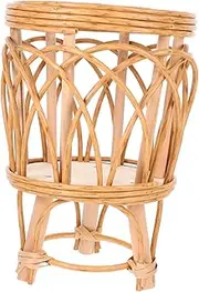 ifundom Sturdy Rattan Plant Stand Woven Flower Pot Holder Indoor/Outdoor Planter Pot Rack Versatile Decor Storage Solution