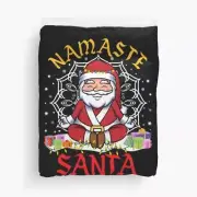 Namaste Christmas Funny Yoga Duvet Cover