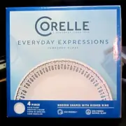 Corelle 4-Piece Livingware Salad Plate Set 7.5" Dishwasher Microwave Safe. NIB G