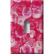 SnazzySwitch Pink Roses Decorative Light Switch Plate Cover