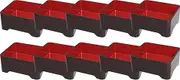 Fukui Craft EEL Box, Heat Resistant, Made in Japan, Dishwasher Safe, Tenryu Rice Bowl, Shidan Oimatsu (Vermilion) (10 Pieces)