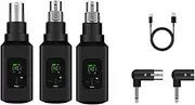 Snblzhef Professional Wireless Microphone Converter Wireless System for Guitar XLR Transmitter and Receiver Dynamic Microphone A