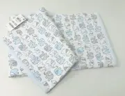 First Impressions Elephant Star Baby Blanket Blue White Gray Security Lovey NWT