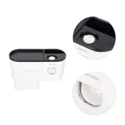 Suction Toothbrush Holder with Toothpaste Squeezer Bathroom Organizer