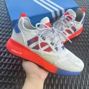 Adidas ZX 2K Boost J White Solar Red Kid's Athletic Shoes FX9519 Size 4.5
