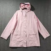 St. Johns Bay Rose Pink Jacket Sz XL Zipped Button Hoodie Lightweight