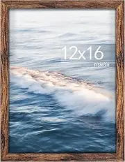 [Fisnish] 12x16 Picture Frame Brown, Classic Poster Frame for Horizontal or Vertical Wall Mounting, 1 Pack