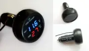 Digital LED Car Van Lighter 12V/24V Voltmeter Thermometer Auto and USB Charger